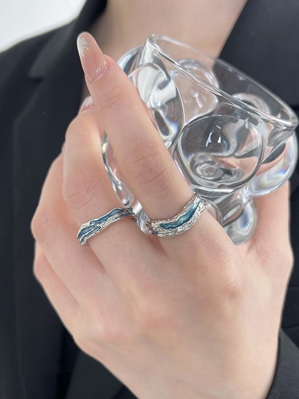 Epoxy French Irregular Opening Ring-4