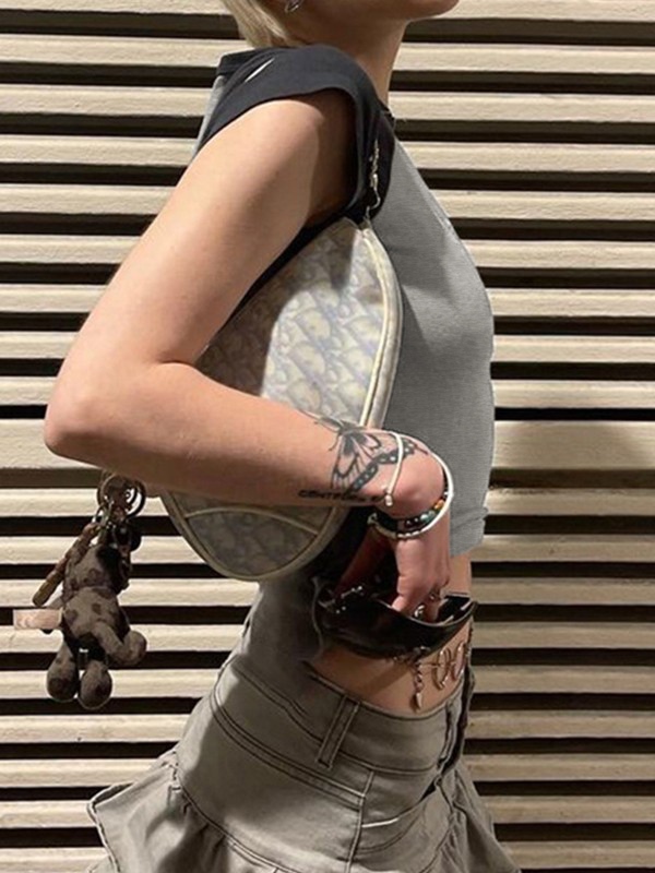 Vintage Wing Print Raglan Short Sleeve Tee-1