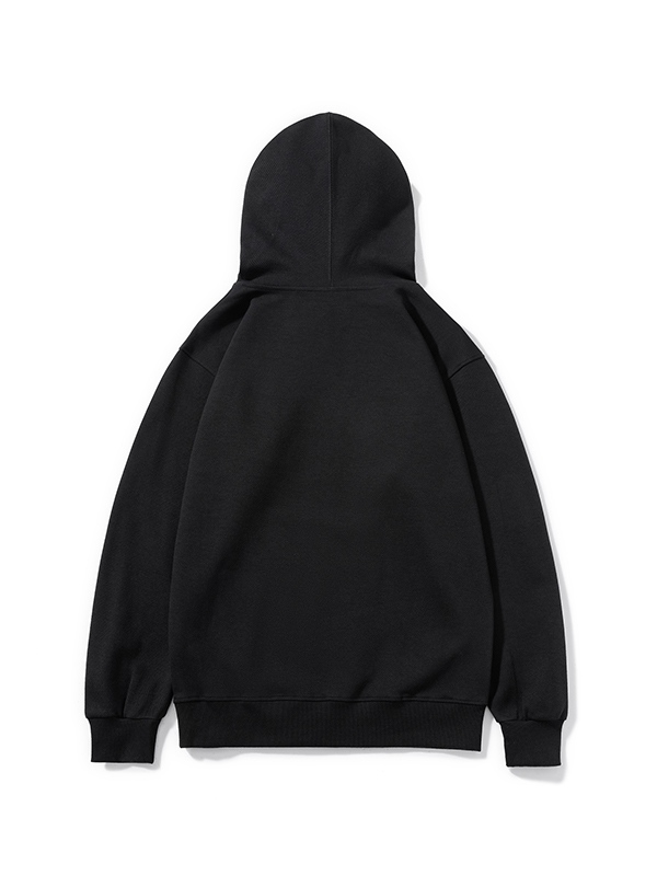 Men’s Solid Color Twill Crew Neck Oversized Hoodie-1