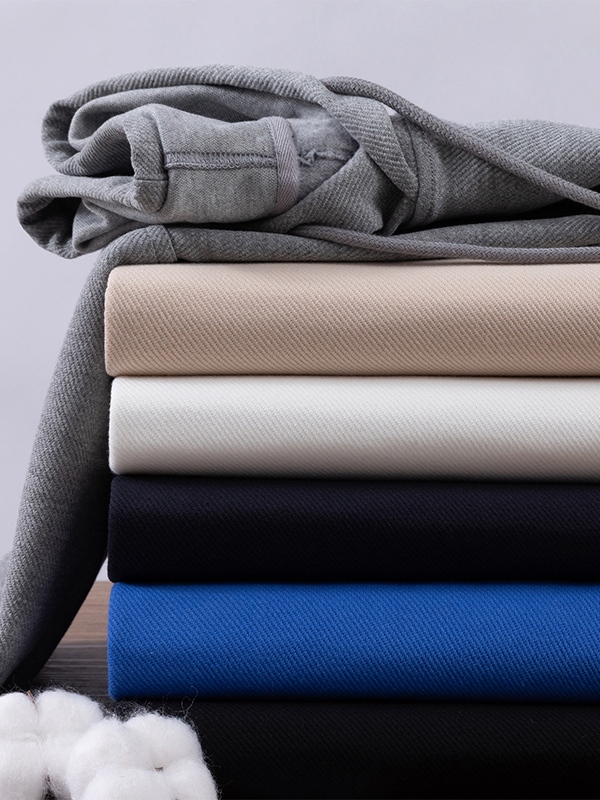 Men’s Solid Color Twill Crew Neck Oversized Hoodie-4