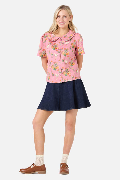 Halenka s krátkým rukávem s kuřaty-2