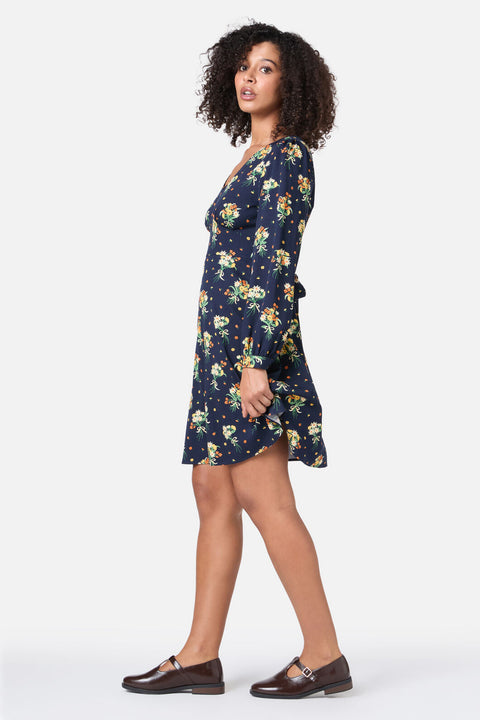 Lucia Kleid mit Blumenmuster und Ärmeln-3