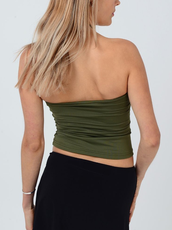 Solid Metal Ring Backless Halter Vest-4